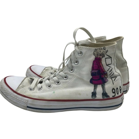 CONVERSE CUSTOM POKEMON HIGH-TOP PAINTED CANVAS SHOES Men’s SIZE 7 Womens Size 9 - Picture 2 of 9